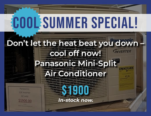 Panasonic Mini Split Heater Air Conditioner- Ellensburg, WA - Cool Summer Special